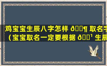 鸡宝宝生辰八字怎样 🐶 取名字（宝宝取名一定要根据 🌹 生辰八字取吗）